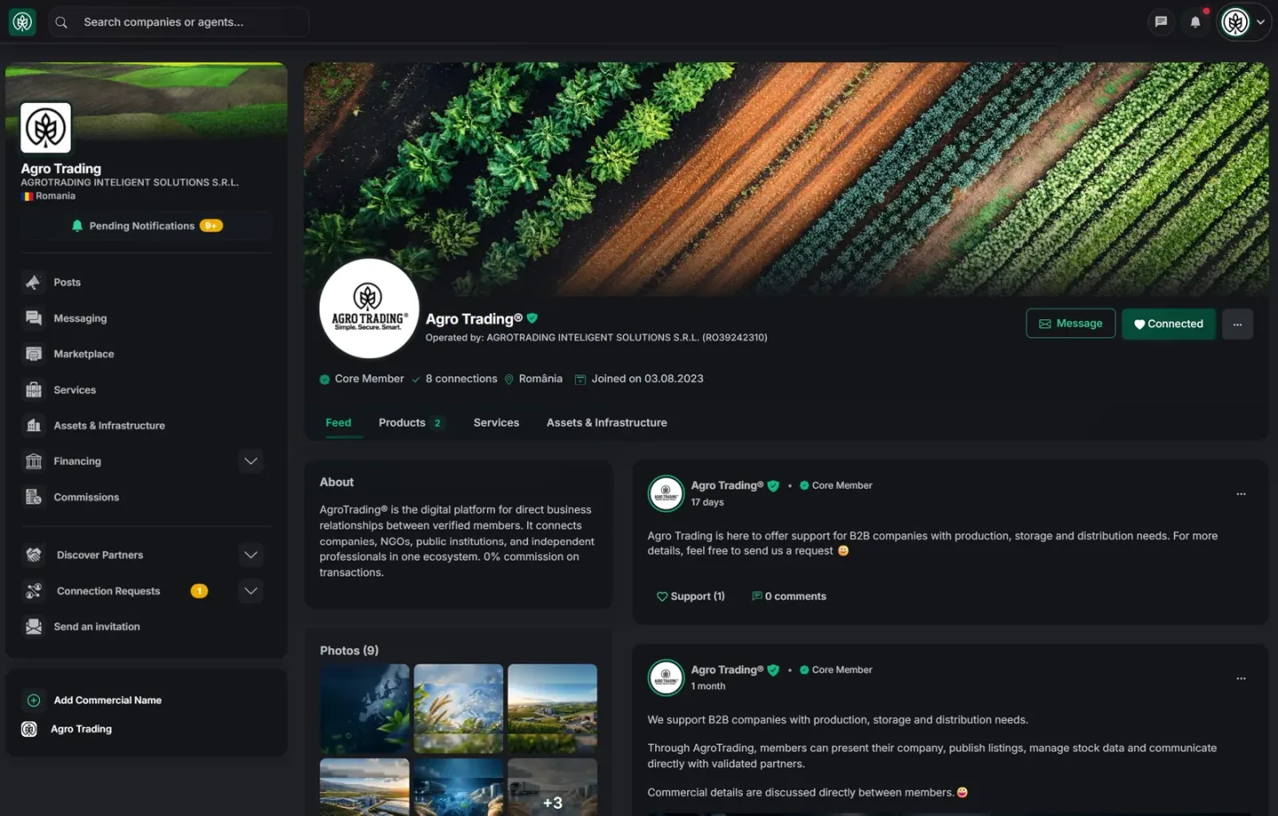 AgroTrading Funksjoner