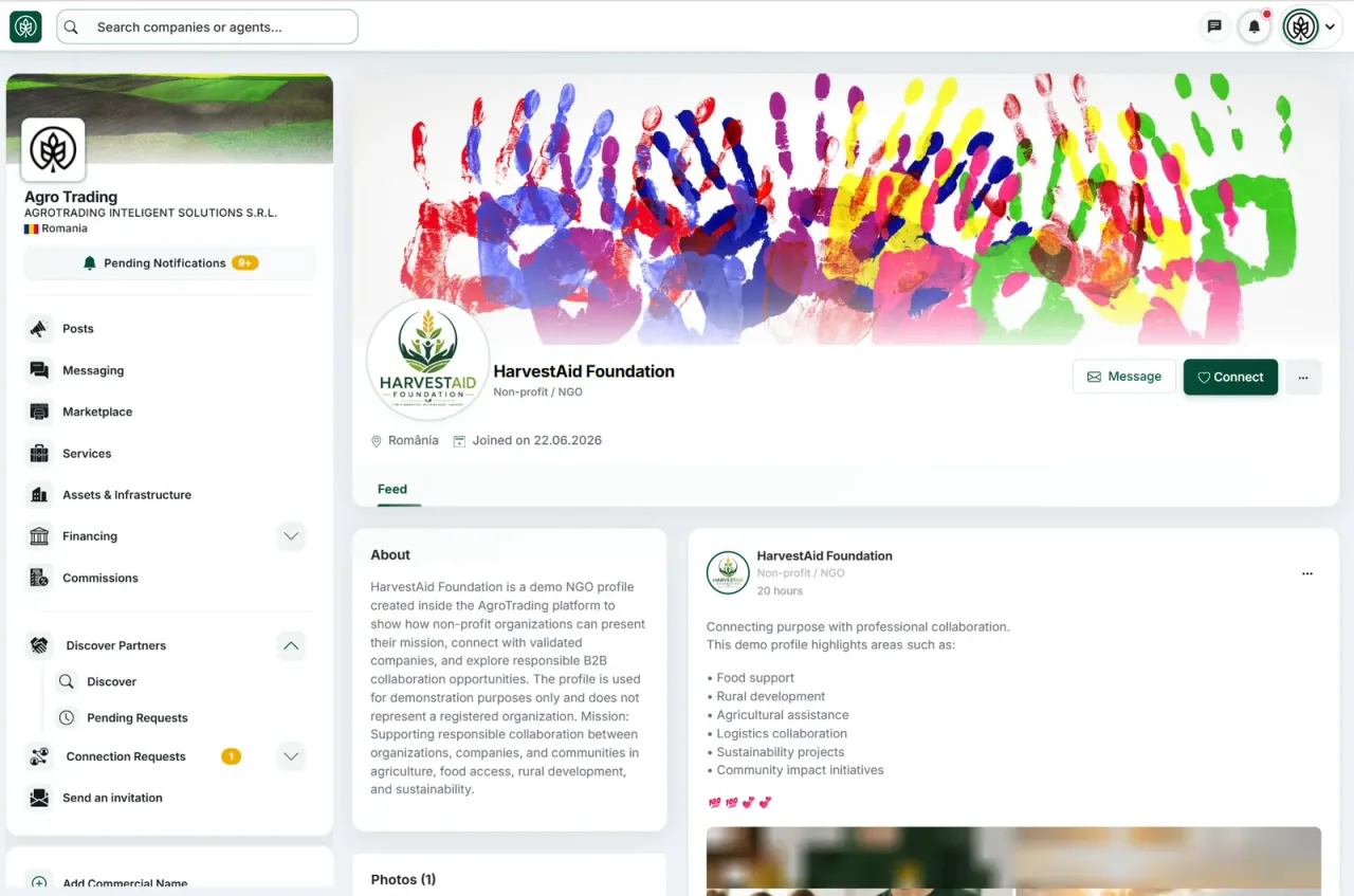 Ideelle organisasjoner med sosiale eller økonomiske roller